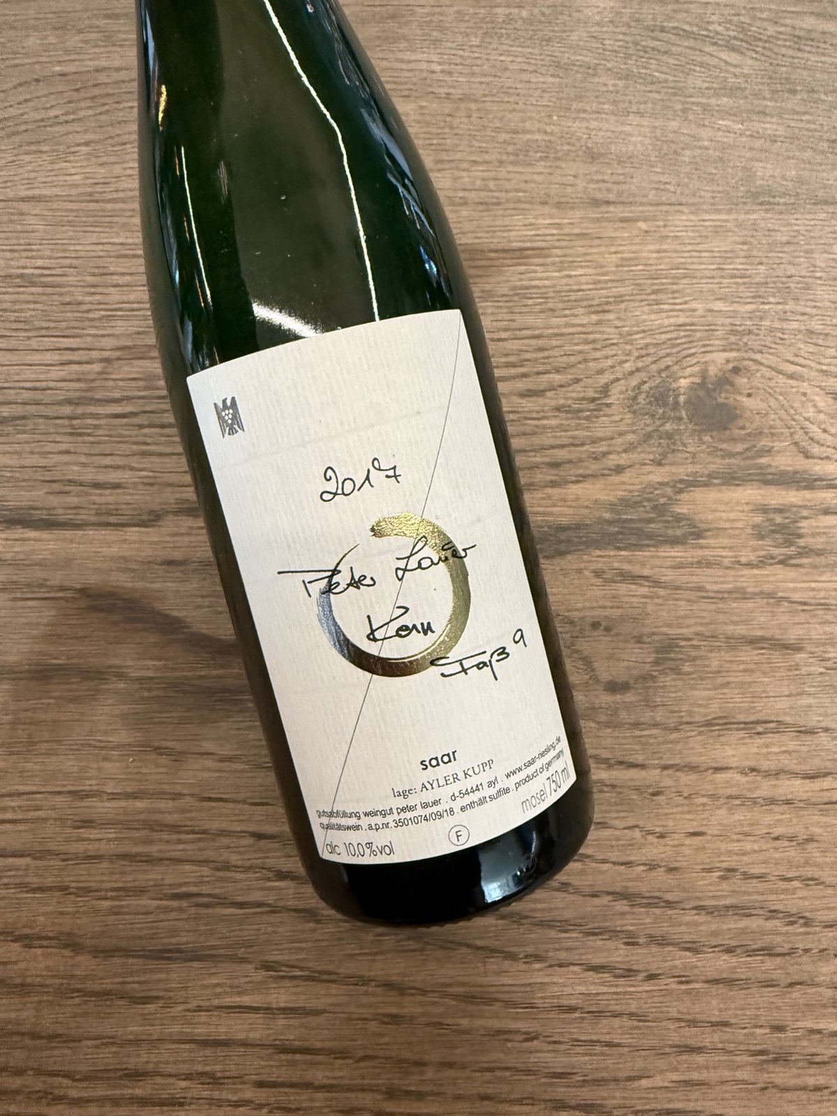 PETER LAUER FASS 9 KERN 2017 HALBTROCKEN RIESLING